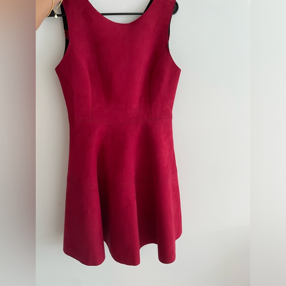 RARE AKIRA CHICAGO RED FELT DRESS
